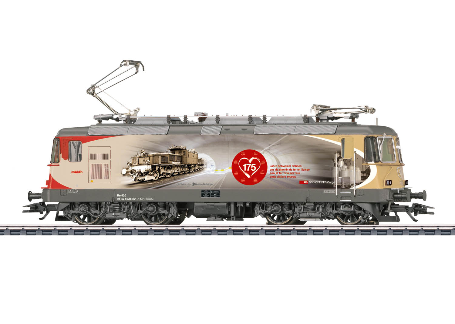 076-M37875 - H0 - Elektrolok Re 420 "175 Jahre Schweizer Bahnen", SBB, Ep. VI - AC, Digital, Sound